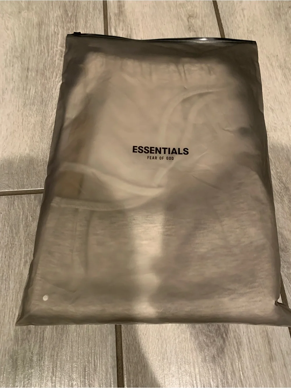 Essentials White Tee with Black ESSENTIALS Print